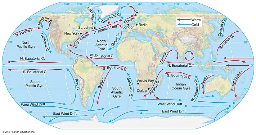 Soğuk su akıntıları, kıyı çöllerinin oluşmasına sebep olurlar.