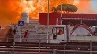 Dozens injured in huge explosion at petrol station in Rome