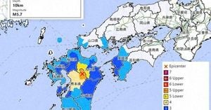 Strong Earthquake Shakes Kyushu Japan No Tsunami Warning