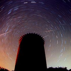 Leonids Above Torre de la Guaita