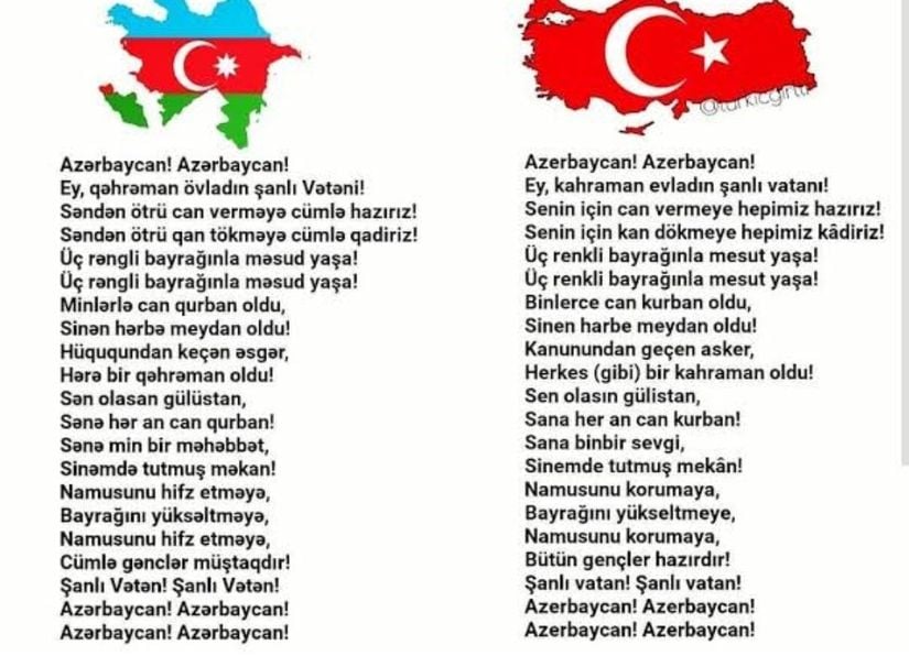 ("Azerbycan Milli Marşı"ve sözleri.)
