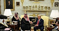 Trump Lauds M.B.S. During White House Visit and Dismisses Khashoggi’s Killing