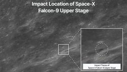 SpaceX Roketinin Ay'a Çarpmasından Oluşan Krater Güney Kore Uydusu Tarafından Görüntülendi.