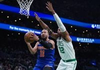 Jalen Brunson and Mikal Bridges lead Knicks 20-point comeback to steal Game 1 in OT