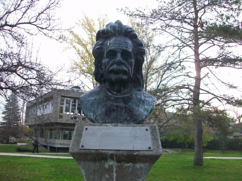 ODTÜ'deki meşhur bilim insanları büstlerinden bir örnek: Einstein