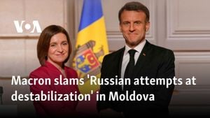 Macron Condemns Russian Attempts To Destabilize Moldova