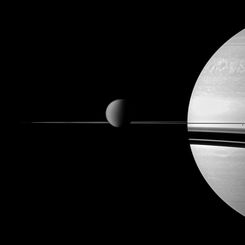 Titan, Rings, and Saturn from Cassini