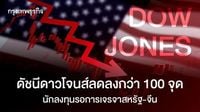 ดัชนีดาวโจนส์ลดลงกว่า 100 จุด นักลงทุนรอการเจรจาสหรัฐ-จีน