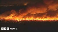 Residents flee as wildfire burns in New Jersey