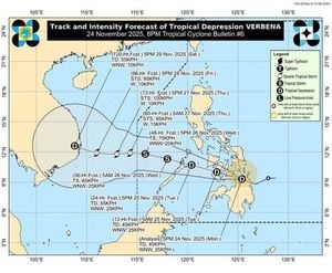 Tropical Depression Verbena Strikes Philippines With Powerful Winds