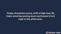 Tucson weather forecast for March 21