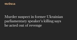 Ukraine Mourns Parubiy As Murder Sparks Russian Tensions