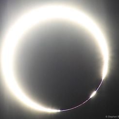  A Solar Eclipse with a Beaded Ring of Fire 