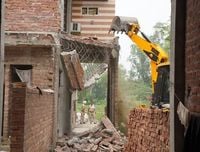 Police demolish drug peddler’s house in Rangarh village near IB - The Tribune
