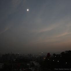 Eclipse over Chongqing, China