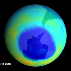 A Near Record Ozone Hole in 2003