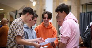 Celebration Follows A-Level Results Across The UK