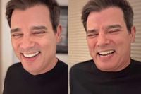 Celso Portiolli mostra o filho imitando Silvio Santos e diverte o público: ‘Muito ruim’ - Área VIP