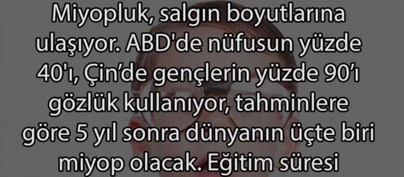 Miyopluk Hızla Artıyor!