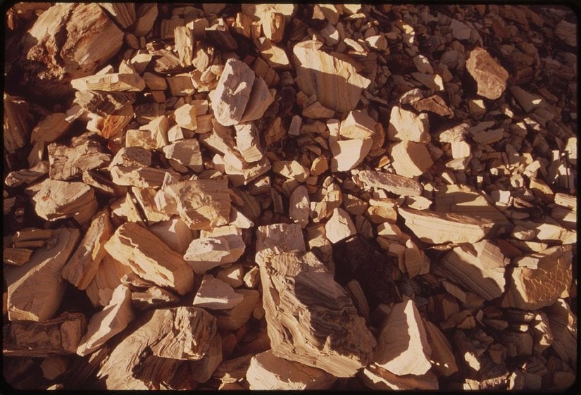 Kerojen içeren tortul kayaçlar.