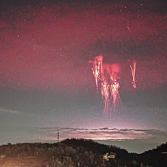 Red Sprites and Circular Elves Lightning over Italy