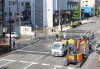 水道管破損か、京都の国道が冠水　住宅の床下浸水も