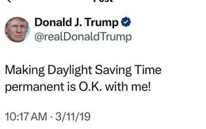 Trump Proposes To Eliminate Daylight Saving Time