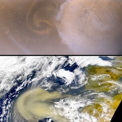 Mars'ta Kutup Toz Fırtınası