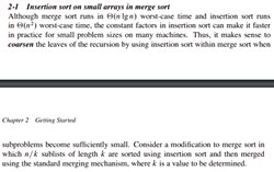 En kötü koşulda çalışma süresi  O(nk + nlg(n/k)) olan bu algoritmada k değerinin omega notasyonu türünden maksimum değeri nedir?
