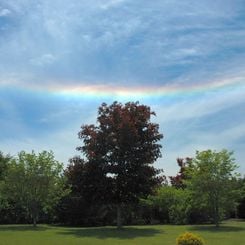 A Fire Rainbow Over New Jersey