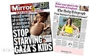 Newspaper headlines: 'Stop starving Gaza's kids' and 'Starmer's political prisoner'   - BBC News