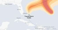 Maps: Tracking Tropical Storm Imelda
