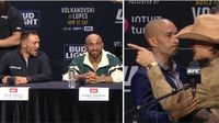 Volk caught right in the middle after one word triggers wild UFC press conference scenes