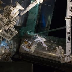 A Busy Space Walk at the Space Station