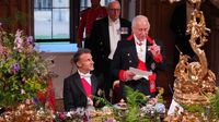 King hosts banquet for French president at Windsor — as it happened
