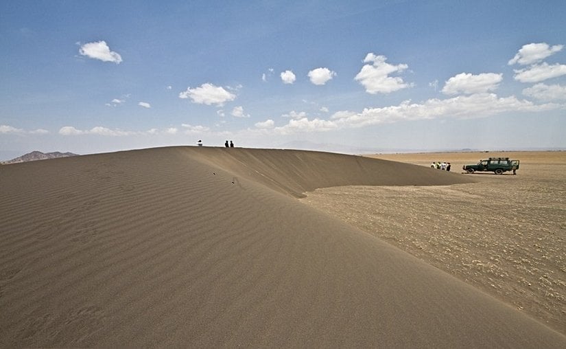 Tanzanya Olduvai Boğazı yakınlarında yer alan bir barkan kumulu.