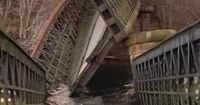 North-east viaduct collapses into river as police tape off 140-year-old bridge