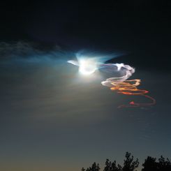 Rocket Trail at Sunset