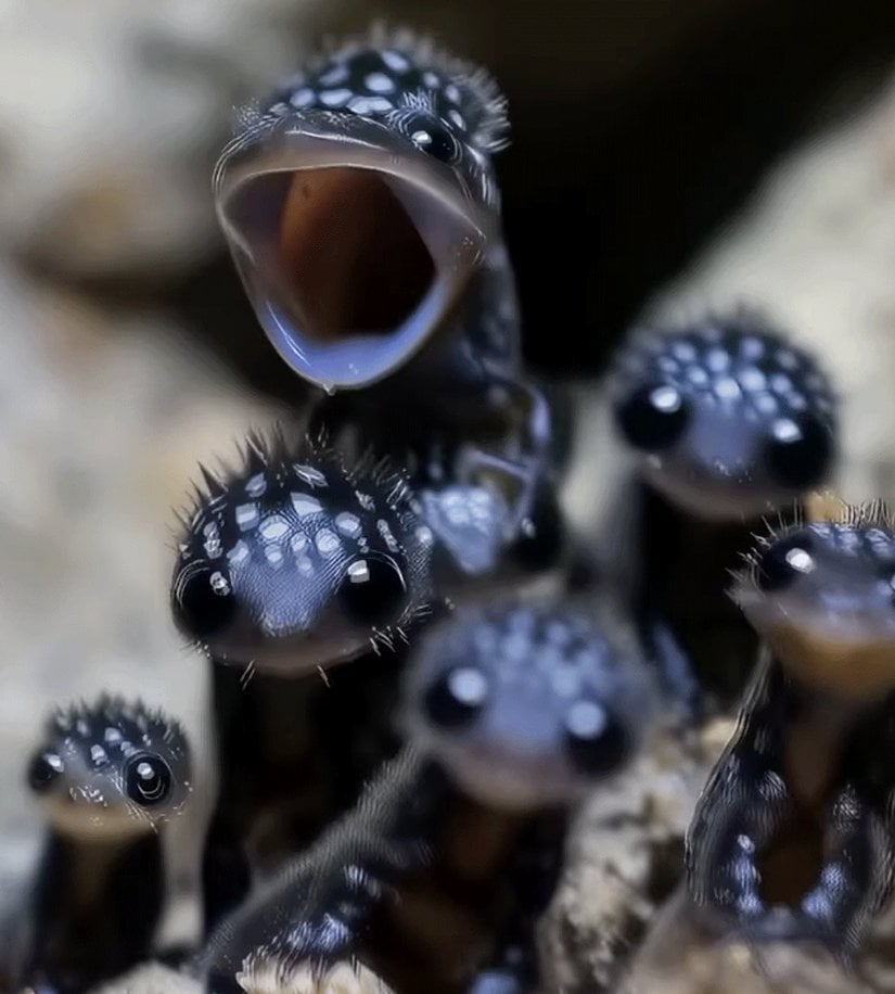 Yapay zeka tarafından üretilen ''amfibletler''.