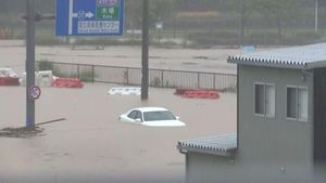 Flooding Disrupts Traffic On National Highway 202