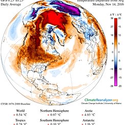  Cold Weather Delayed over North America 