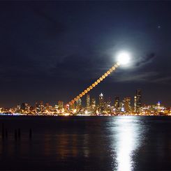 Moonrise Over Seattle