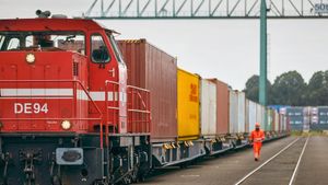 Train Strikes Milk Truck Stuck On Snowy Tracks