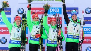 German Women’s Biathlon Team Ends Three-Year Win Drought