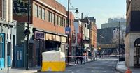 First photos from 'murder' scene after man in 30s stabbed to death