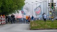 Energie Cottbus in Rostock: Polizei im Derby – Fanmarsch zum Ostseestadion