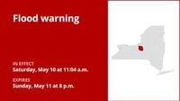 Update: Flood warning issued for Onondaga County until Sunday evening, minor flooding is predicted