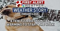 Forecast: A few flurries, trending warmer