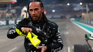 Lewis Hamilton Reunites With Angela Cullen At Ferrari