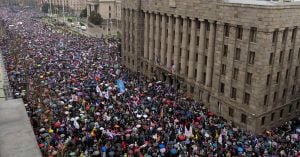 Massive Protest Erupts In Belgrade Against Corruption